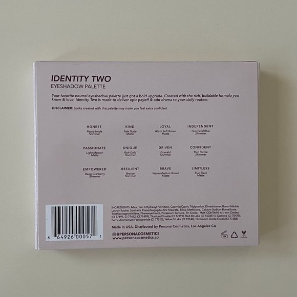 Persona IDENTITY TWO Eyeshadow Palette 13.8g New - Picture 4 of 4